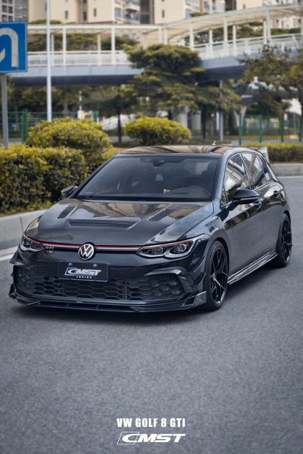CMST- VOLKSWAGEN GOLF MK8 GTI / R LINE CARBON FIBRE FRONT BONNET HOOD V1