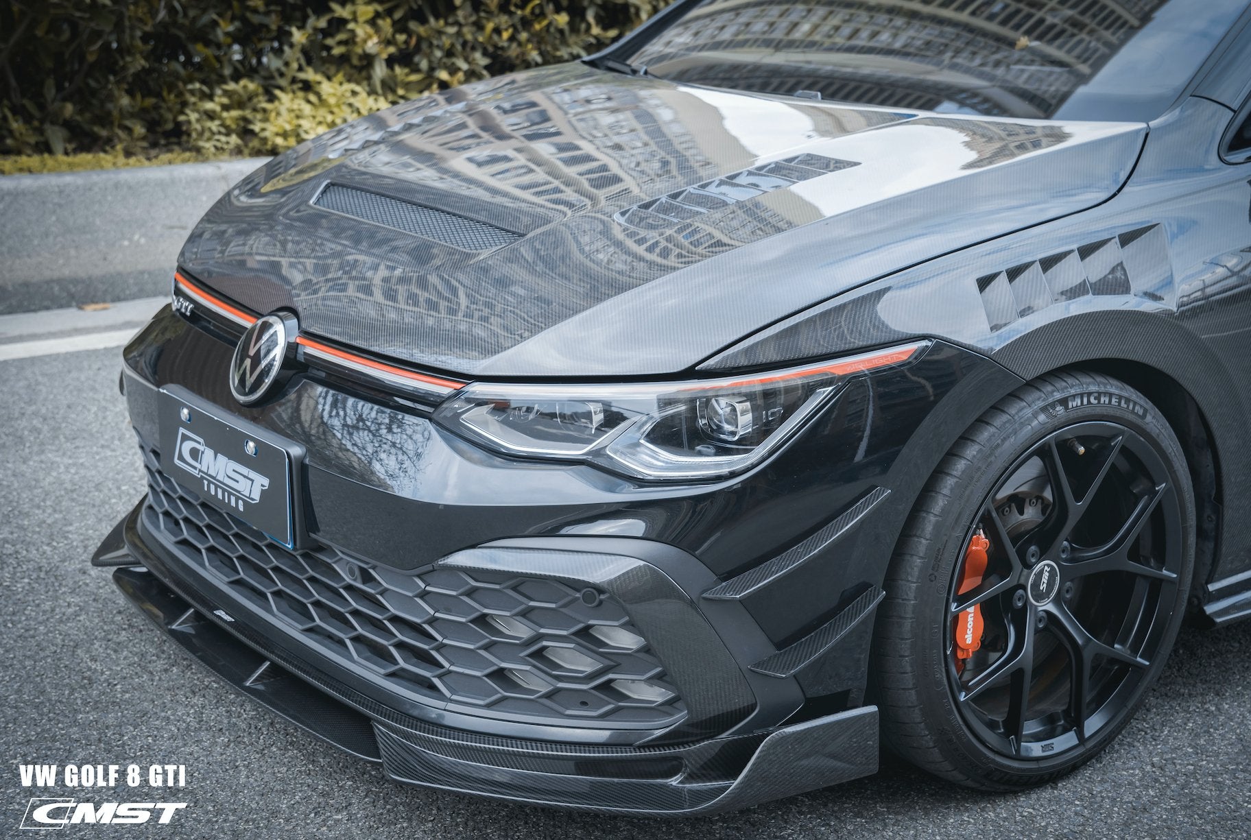 CMST- VOLKSWAGEN GOLF MK8 GTI / R LINE CARBON FIBRE FRONT LIP - Aero Carbon UK