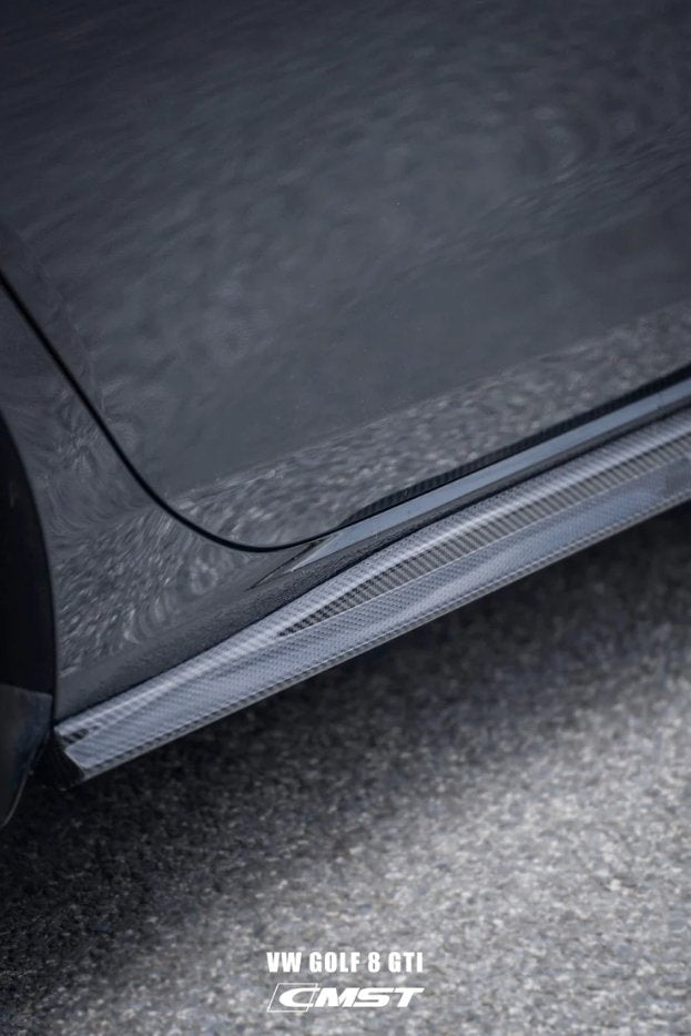 CMST- VOLKSWAGEN GOLF MK8 GTI / R LINE CARBON FIBRE SIDE SKIRTS - Aero Carbon UK