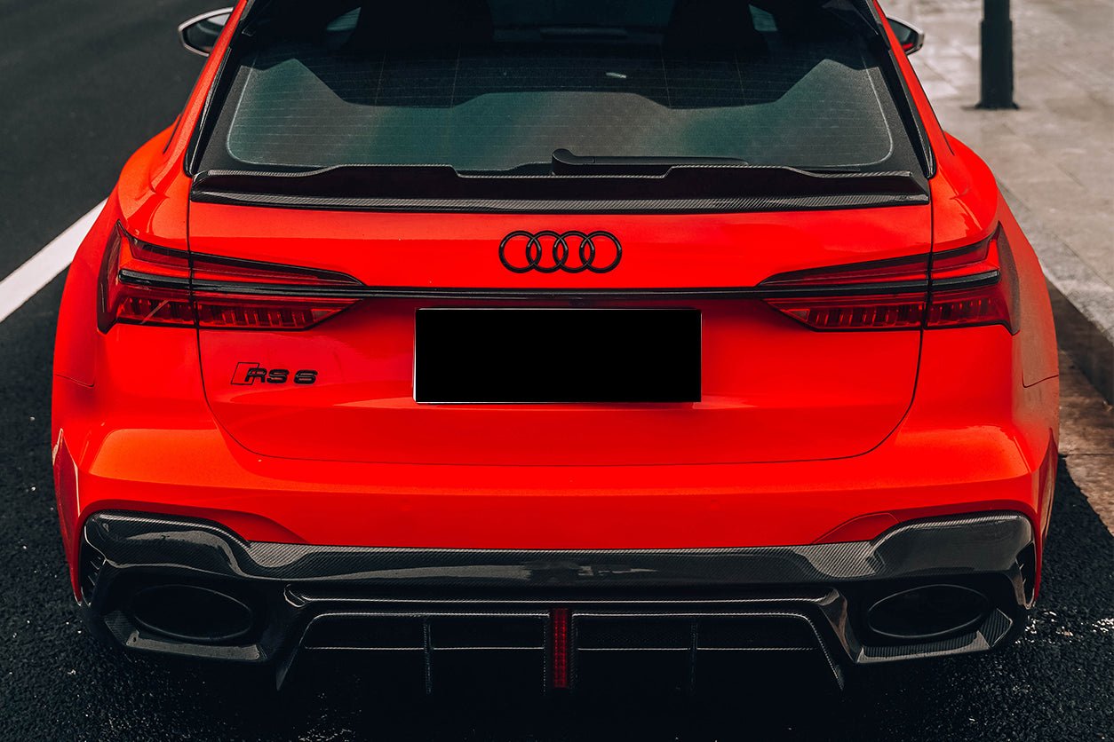 DARWINPRO - AUDI RS6 AVANT C8 2019-2023 BKSS STYLE CARBON FIBRE REAR DIFFUSER - Aero Carbon UK