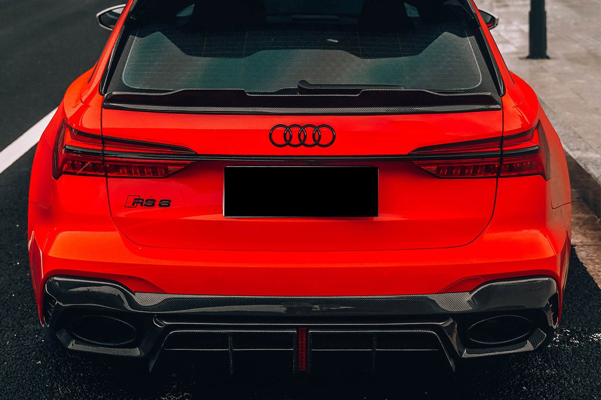 DARWINPRO - AUDI RS6 AVANT C8 2019-2023 BKSS STYLE CARBON FIBRE REAR DIFFUSER - Aero Carbon UK