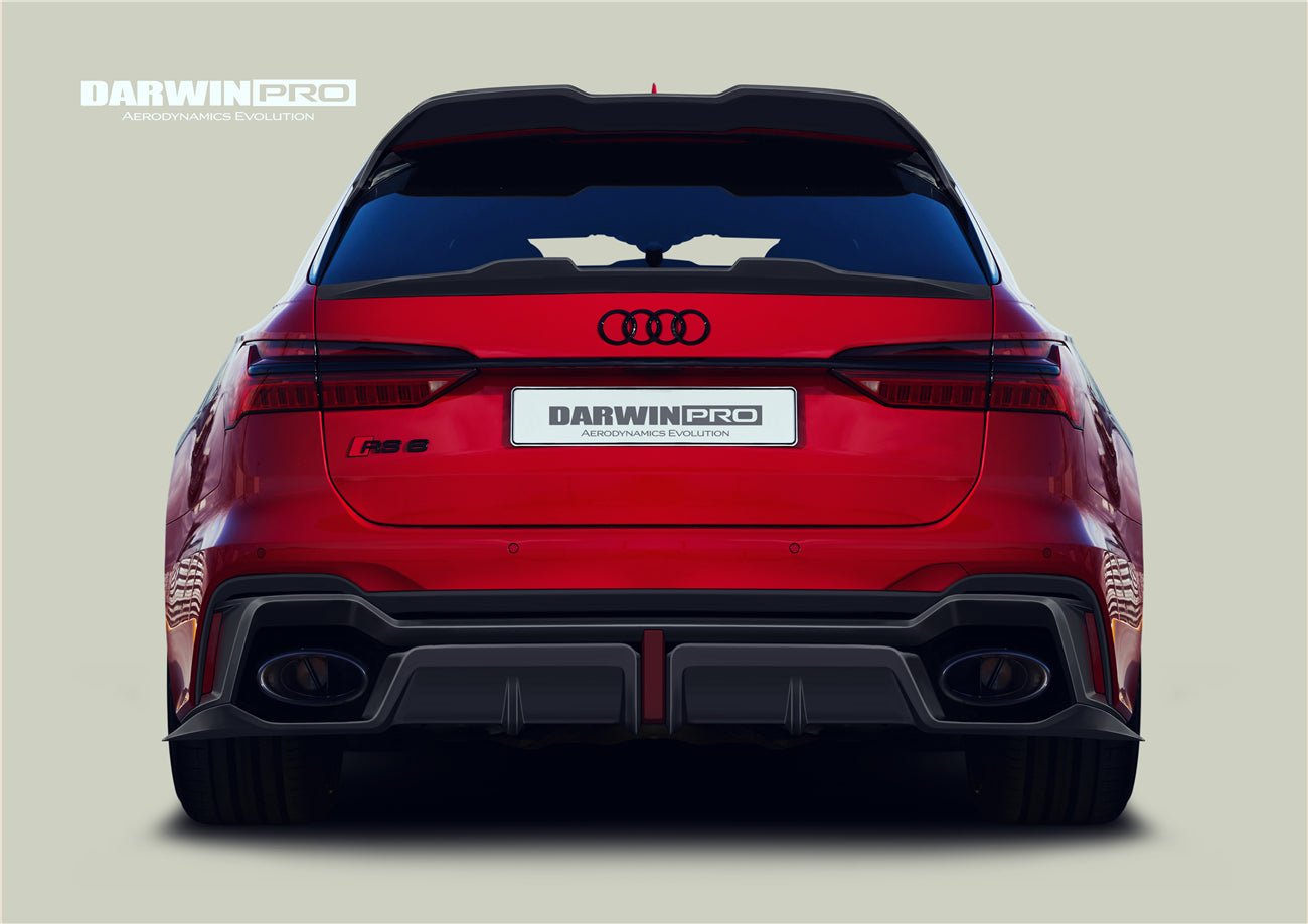 DARWINPRO - AUDI RS6 AVANT C8 2019-2023 BKSS STYLE CARBON FIBRE REAR DIFFUSER - Aero Carbon UK