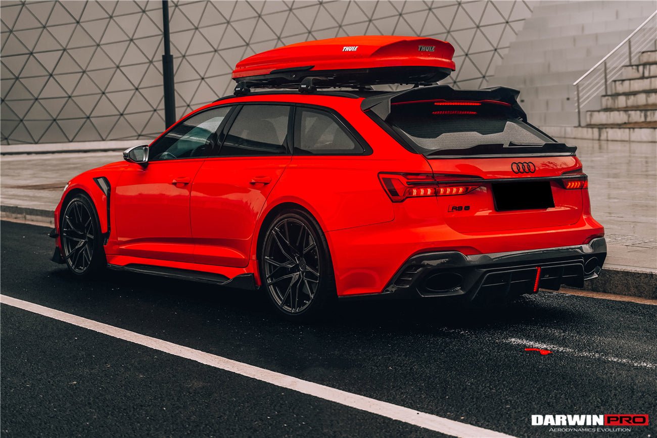 DARWINPRO - AUDI RS6 AVANT C8 2019-2023 BKSS STYLE CARBON FIBRE REAR DIFFUSER - Aero Carbon UK