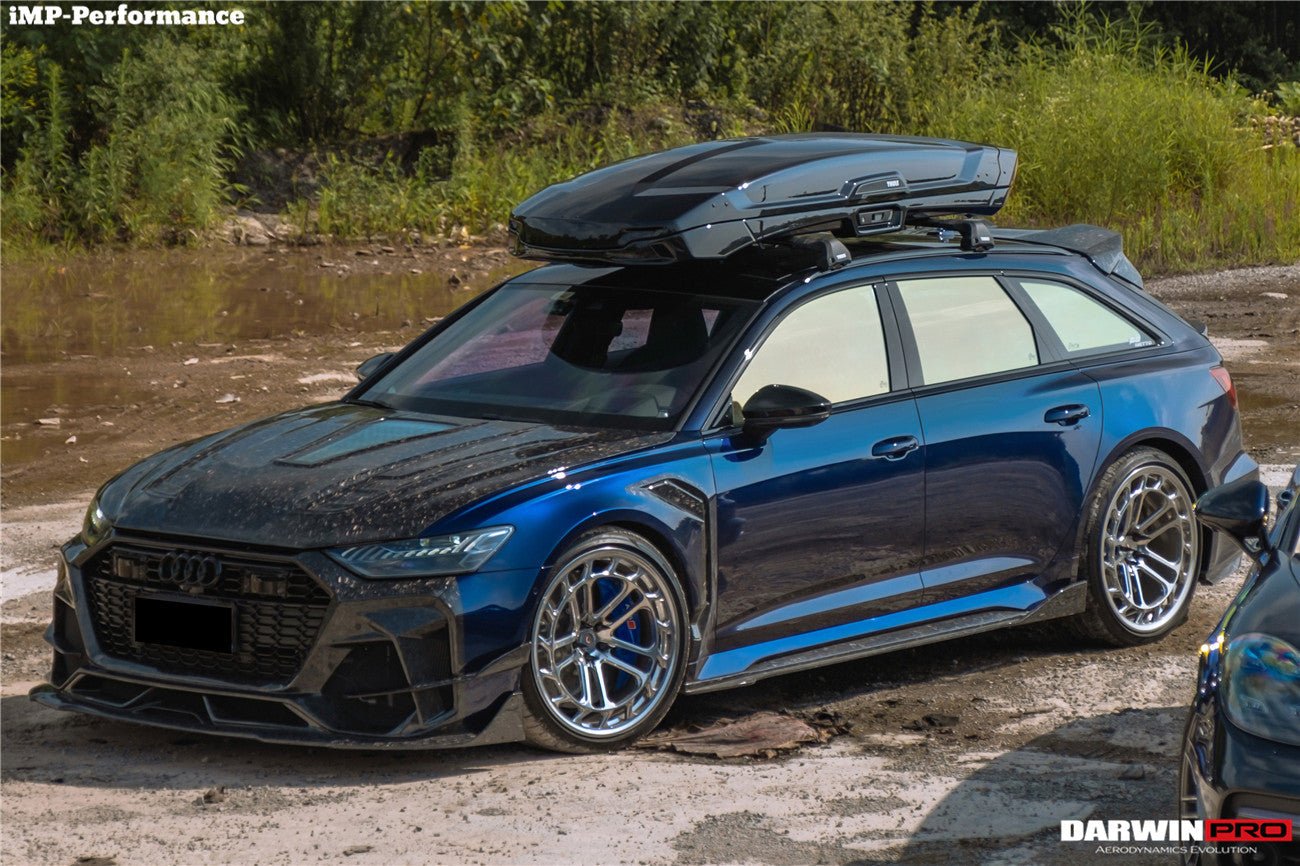 DARWINPRO - AUDI RS6 AVANT C8 2019-2023 CARBON FIBRE IMP PERFORMANCE STYLE SIDE SKIRTS - Aero Carbon UK