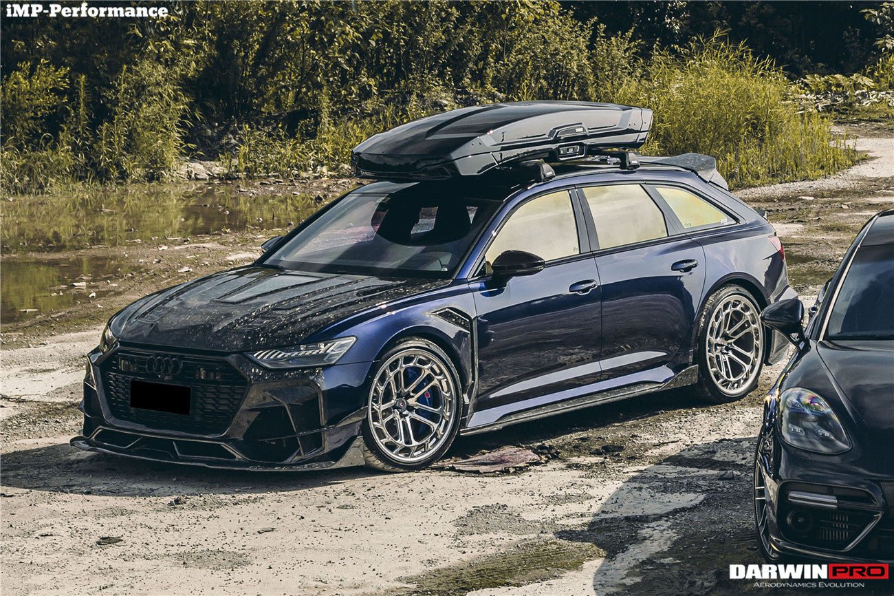 DARWINPRO - AUDI RS6 AVANT C8 2019-2023 CARBON FIBRE IMP PERFORMANCE STYLE SIDE SKIRTS - Aero Carbon UK