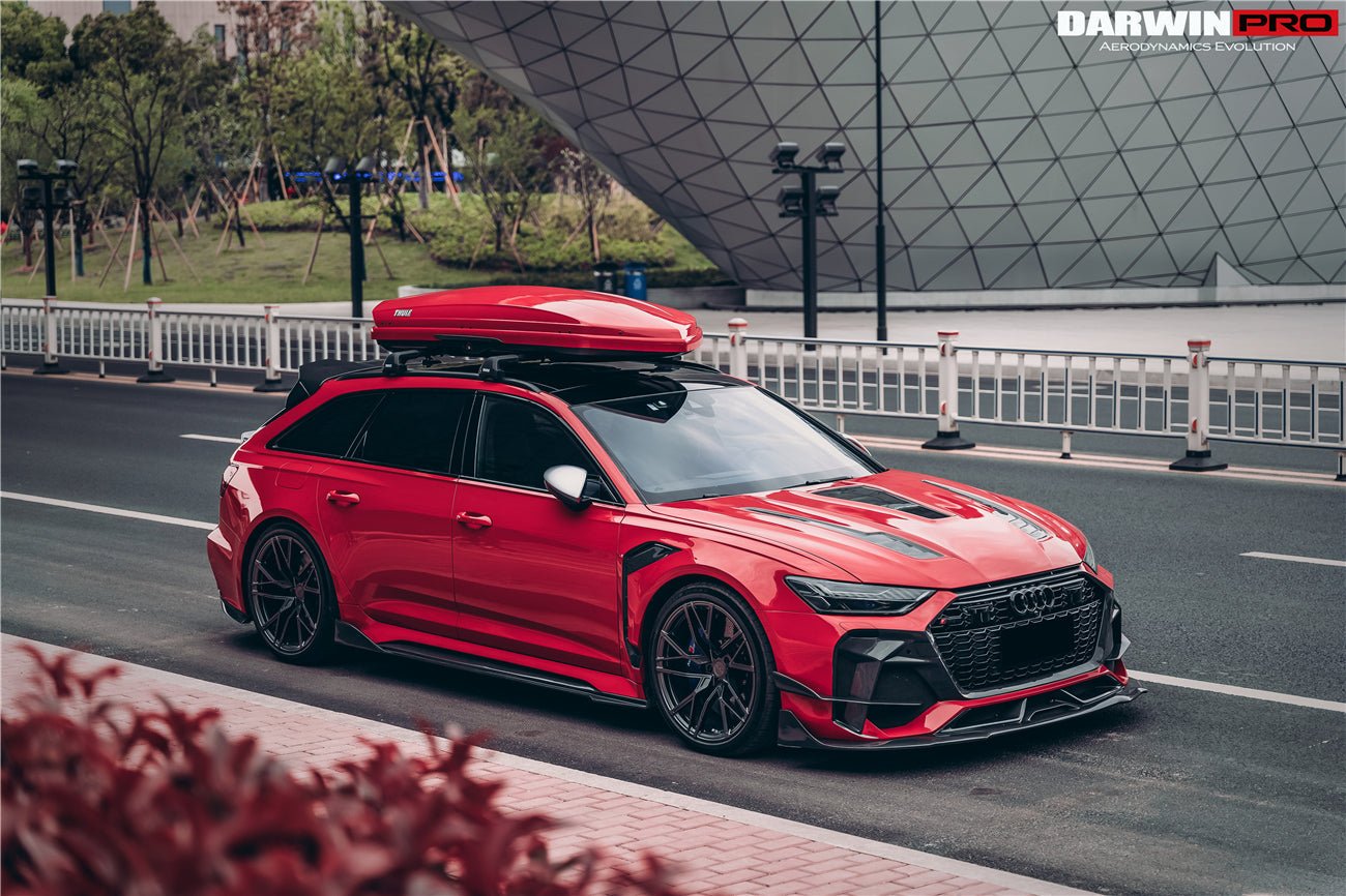 DARWINPRO - AUDI RS6 AVANT C8 2019-2023 CARBON FIBRE IMP PERFORMANCE STYLE SIDE SKIRTS - Aero Carbon UK