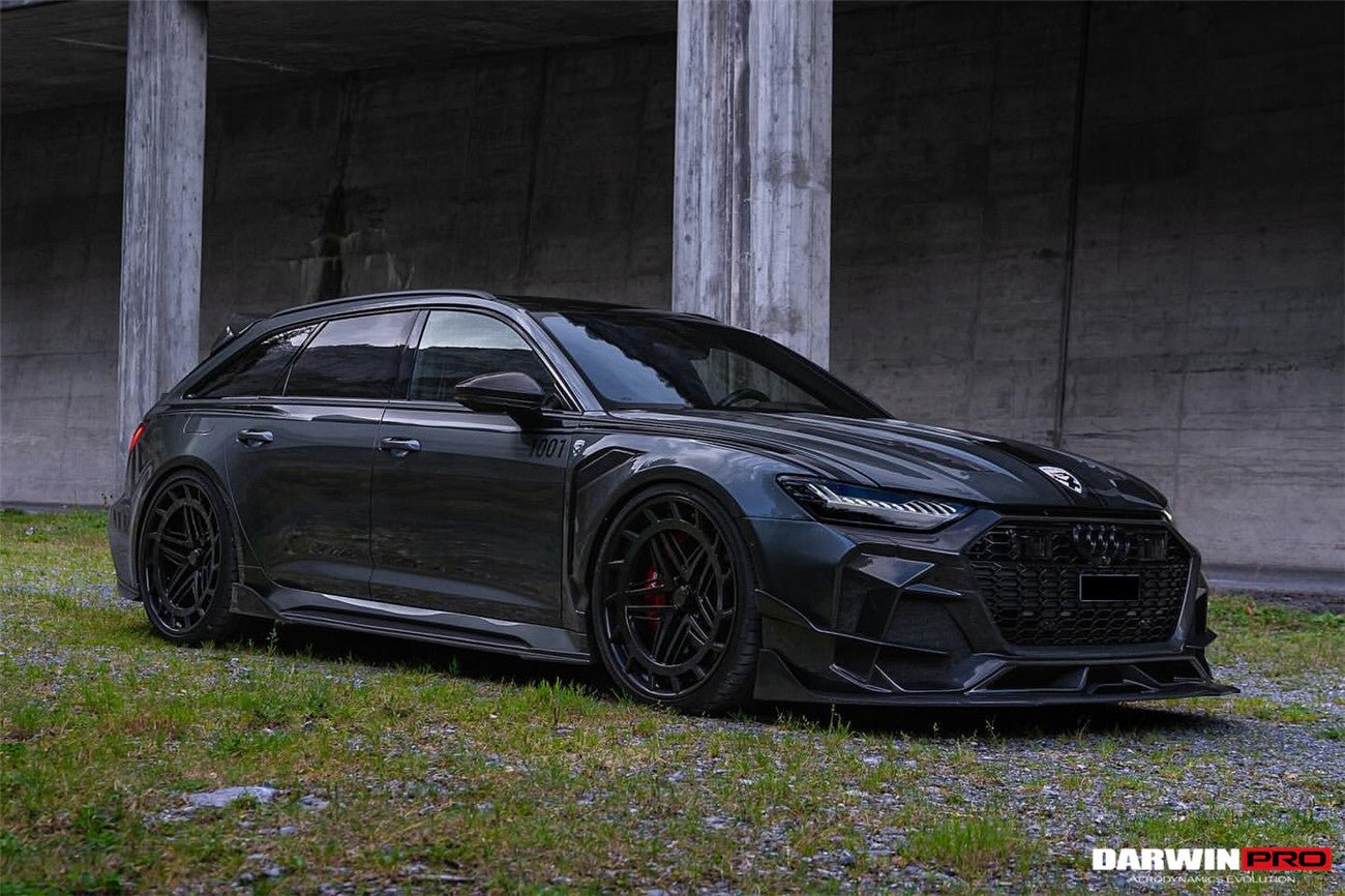 DARWINPRO - AUDI RS6 AVANT C8 2019-2023 CARBON FIBRE IMP PERFORMANCE STYLE SIDE SKIRTS - Aero Carbon UK