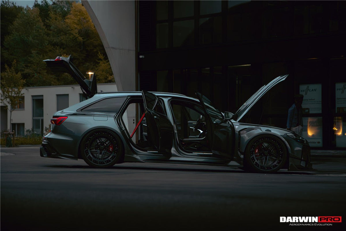 DARWINPRO - AUDI RS6 AVANT C8 2019-2023 CARBON FIBRE IMP PERFORMANCE STYLE SIDE SKIRTS - Aero Carbon UK