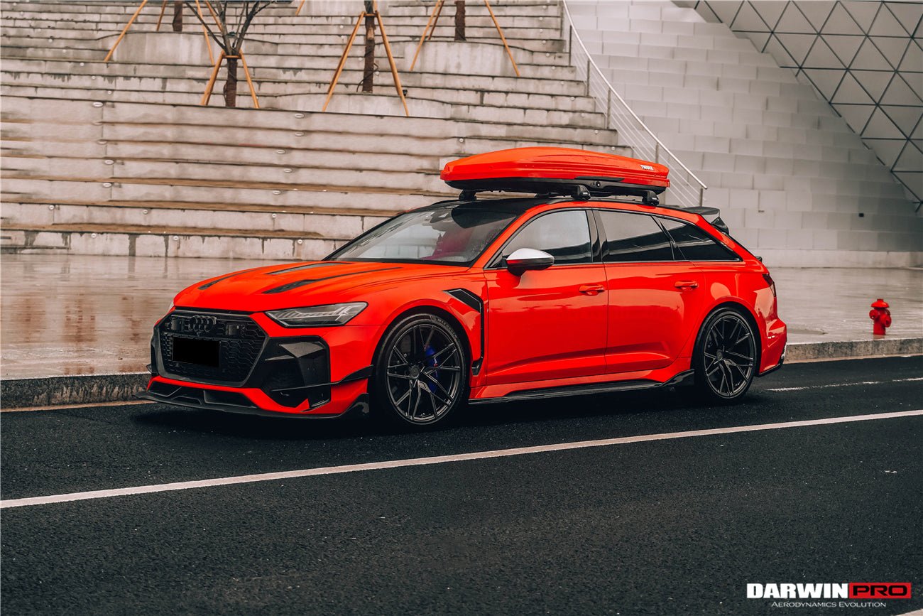 DARWINPRO - AUDI RS6 AVANT C8 2019-2023 CARBON FIBRE IMP PERFORMANCE STYLE SIDE SKIRTS - Aero Carbon UK