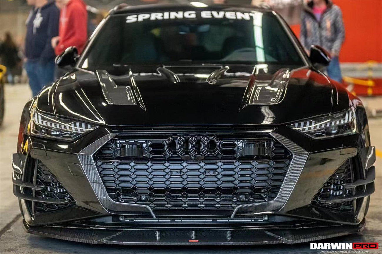 DARWINPRO - AUDI RS6 AVANT C8 2019-2023 IMP PERFORMANCE CARBON FIBRE FRONT CANARDS - Aero Carbon UK