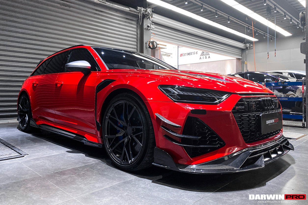 DARWINPRO - AUDI RS6 AVANT C8 2019-2023 IMP PERFORMANCE CARBON FIBRE FRONT LIP - Aero Carbon UK