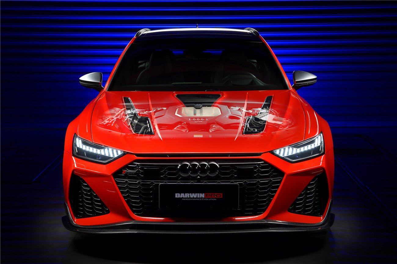 DARWINPRO - AUDI RS6 AVANT C8 2019-2023 IMP PERFORMANCE PARTIAL CARBON FIBRE PARTIAL HOOD BONNET - Aero Carbon UK