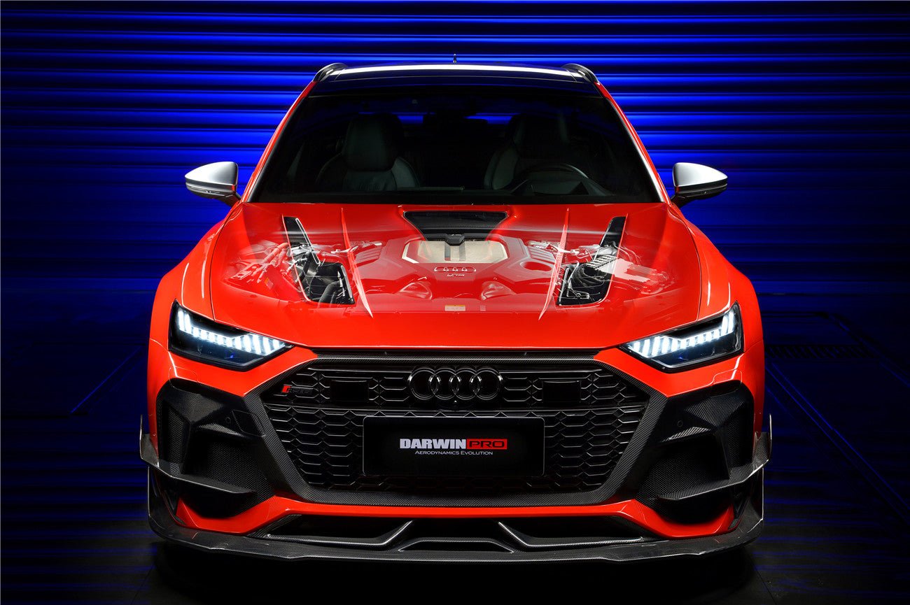 DARWINPRO - AUDI RS6 AVANT C8 2019-2023 IMP PERFORMANCE PARTIAL CARBON FIBRE PARTIAL HOOD BONNET - Aero Carbon UK