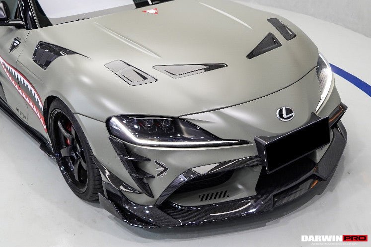 DARWINPRO - TOYOTA GR SUPRA (J29/DB) A90 A91 BKSS STYLE CARBON FIBRE FRONT BUMPER VENTS - Aero Carbon UK