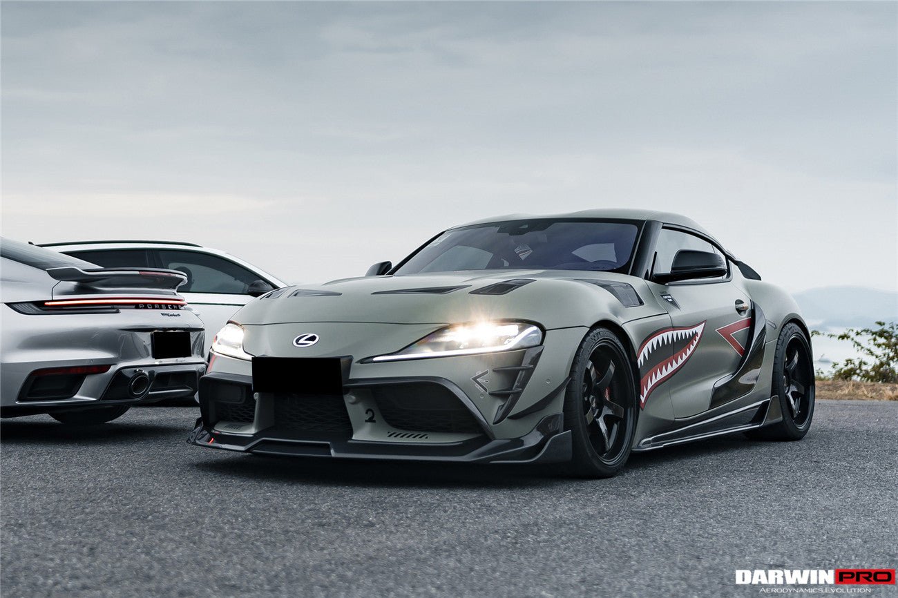 DARWINPRO - TOYOTA GR SUPRA (J29/DB) A90 A91 BKSS STYLE CARBON FIBRE FRONT BUMPER VENTS - Aero Carbon UK