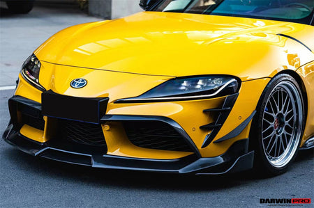 DARWINPRO - TOYOTA GR SUPRA (J29/DB) A90 A91 BKSS STYLE CARBON FIBRE FRONT BUMPER VENTS - Aero Carbon UK