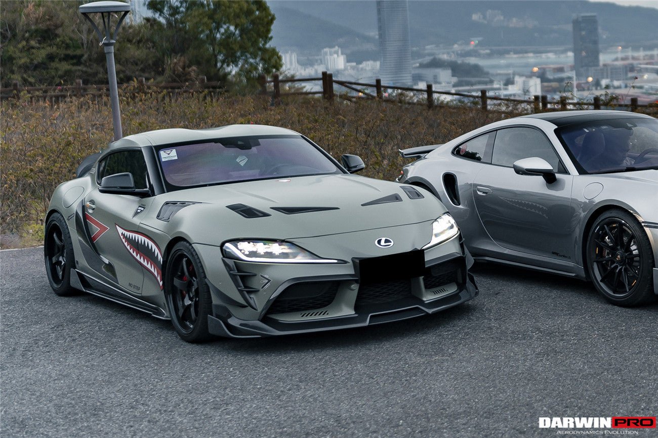 DARWINPRO - TOYOTA GR SUPRA (J29/DB) A90 A91 BKSS STYLE CARBON FIBRE FRONT BUMPER VENTS - Aero Carbon UK