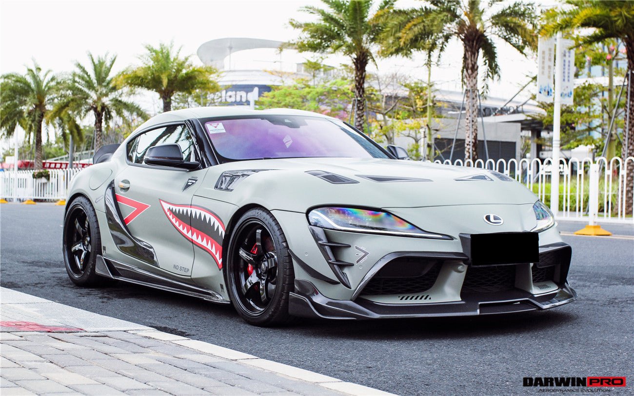 DARWINPRO - TOYOTA GR SUPRA (J29/DB) A90 A91 BKSS STYLE CARBON FIBRE FRONT LIP - Aero Carbon UK