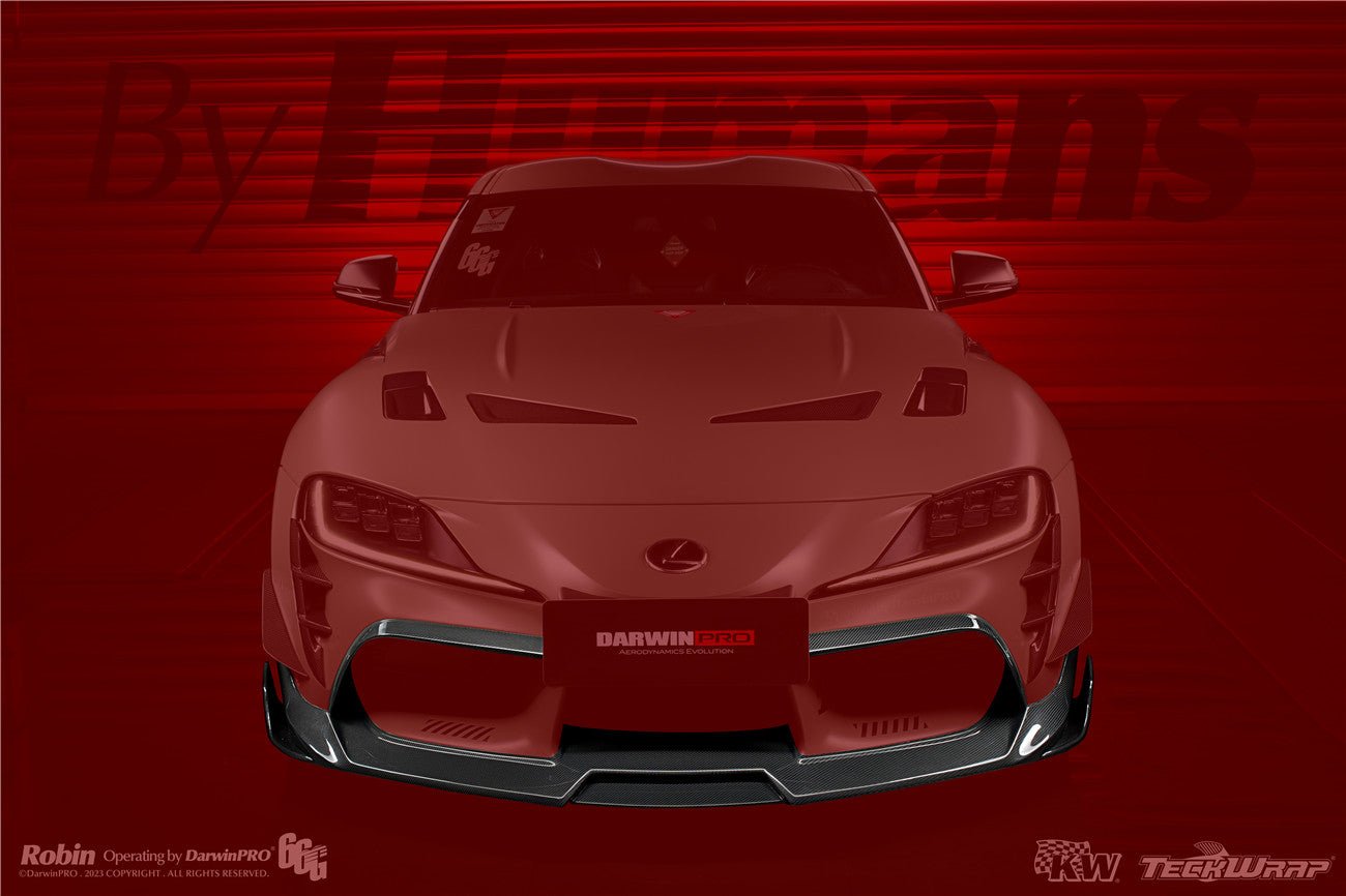 DARWINPRO - TOYOTA GR SUPRA (J29/DB) A90 A91 BKSS STYLE CARBON FIBRE FRONT LIP - Aero Carbon UK