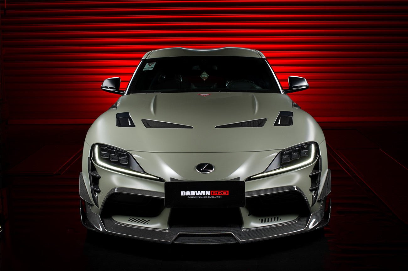 DARWINPRO - TOYOTA GR SUPRA (J29/DB) A90 A91 BKSS STYLE CARBON FIBRE FRONT LIP - Aero Carbon UK