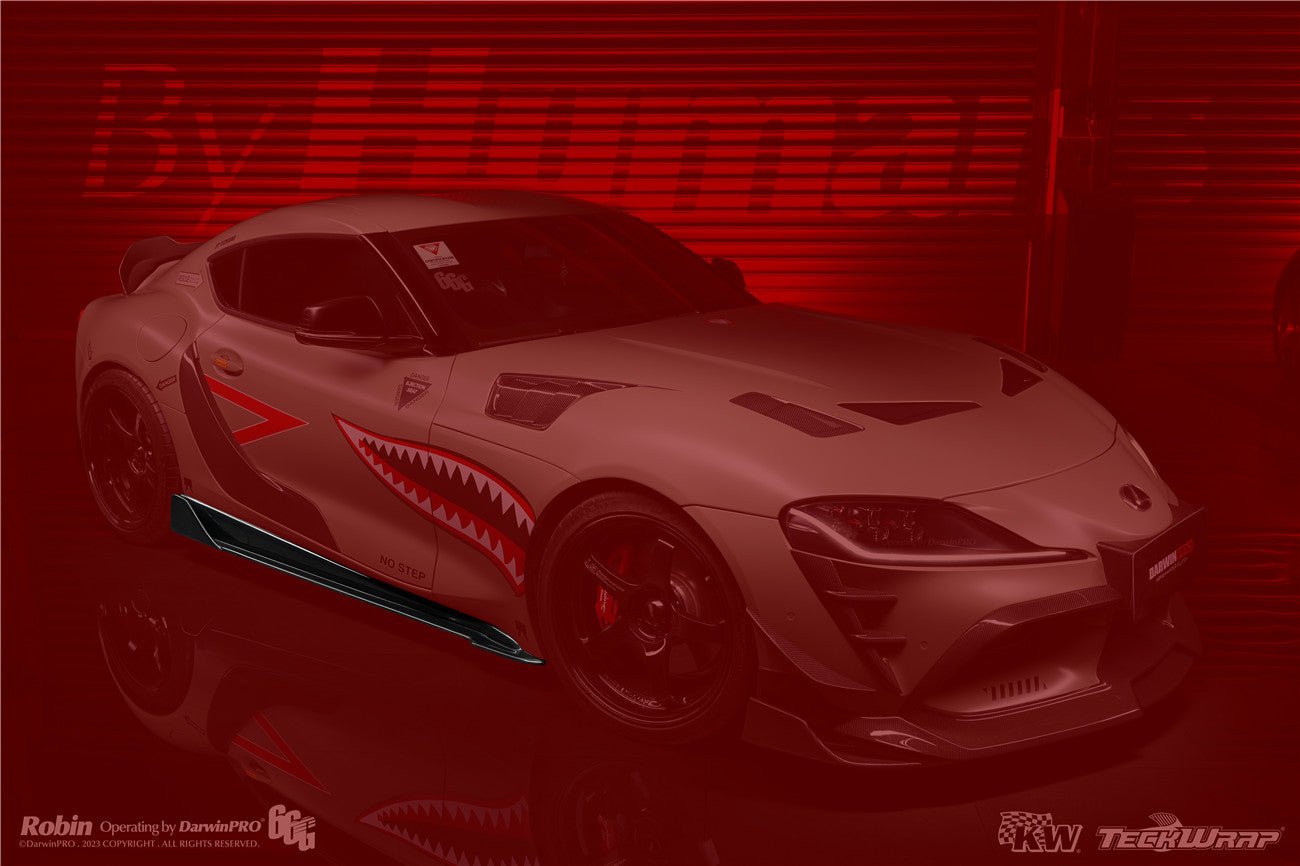 DARWINPRO - TOYOTA GR SUPRA (J29/DB) A90 A91 BKSS STYLE CARBON FIBRE SIDE SKIRTS - Aero Carbon UK