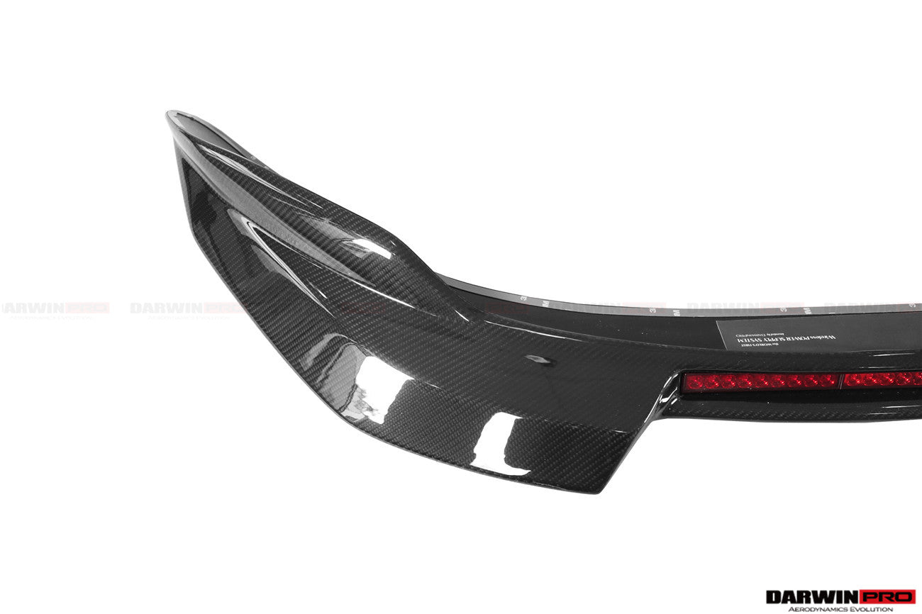 DARWINPRO - TOYOTA GR SUPRA (J29/DB) A90 A91 BKSS STYLE CARBON FIBRE TRUNK SPOILER WITH LED LIGHT - Aero Carbon UK