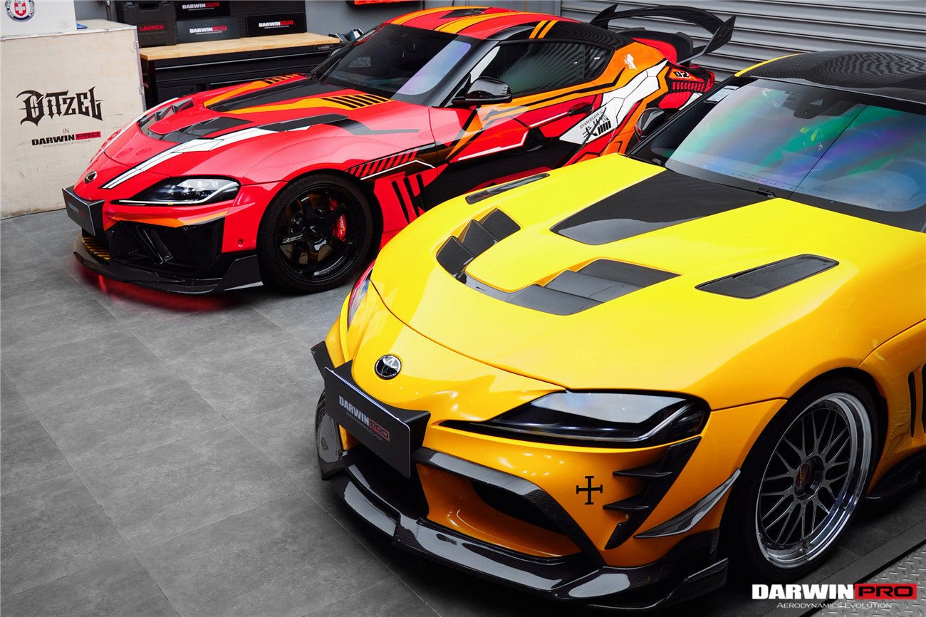 DARWINPRO - TOYOTA GR SUPRA (J29/DB) A90 A91 BKSSII STYLE CARBON FIBRE BONNET HOOD - Aero Carbon UK