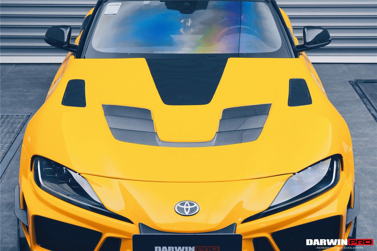 DARWINPRO - TOYOTA GR SUPRA (J29/DB) A90 A91 BKSSII STYLE CARBON FIBRE BONNET HOOD - Aero Carbon UK
