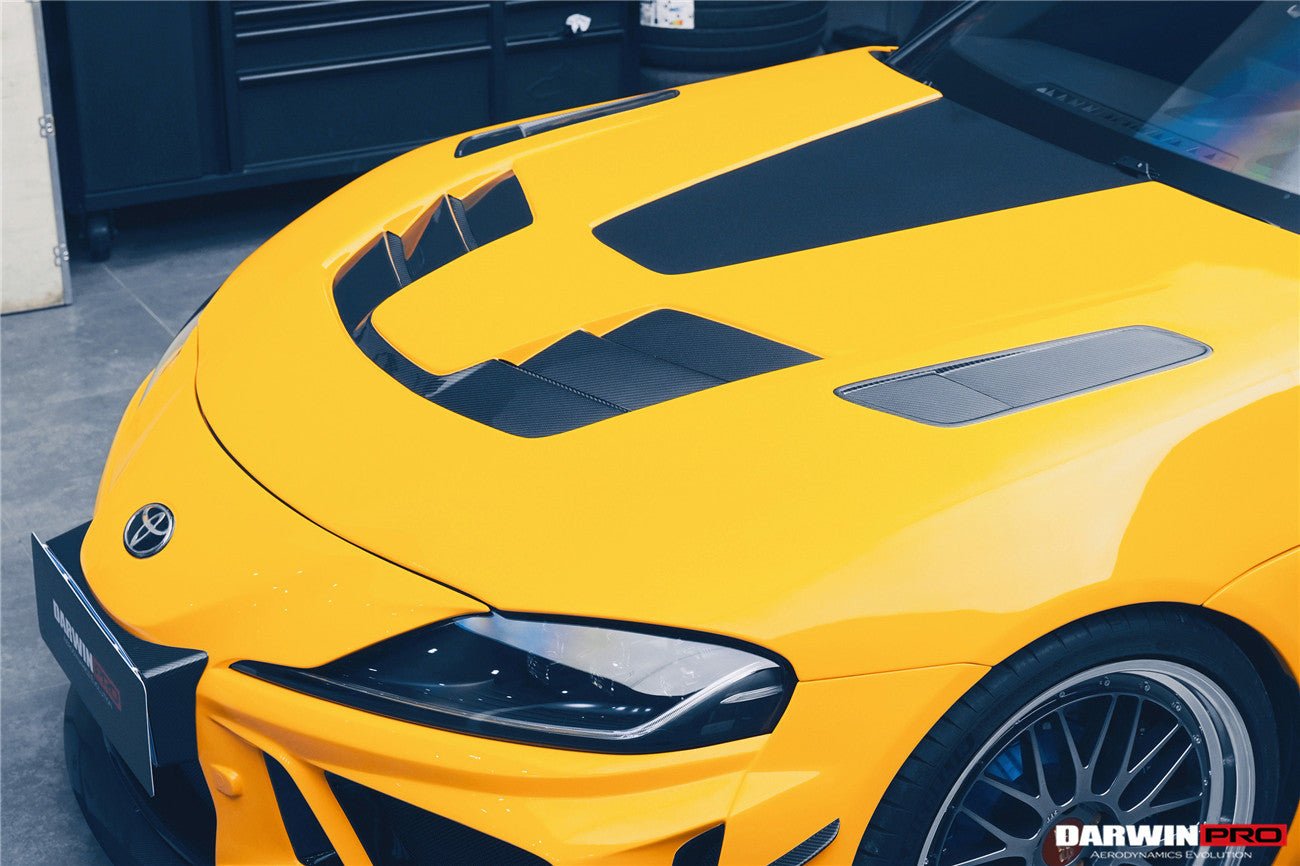 DARWINPRO - TOYOTA GR SUPRA (J29/DB) A90 A91 BKSSII STYLE CARBON FIBRE BONNET HOOD - Aero Carbon UK