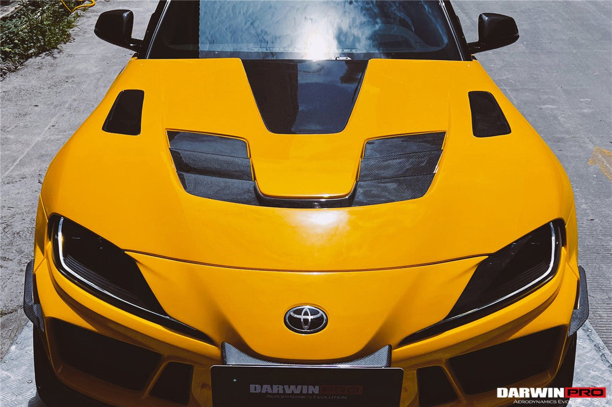 DARWINPRO - TOYOTA GR SUPRA (J29/DB) A90 A91 BKSSII STYLE CARBON FIBRE BONNET HOOD - Aero Carbon UK
