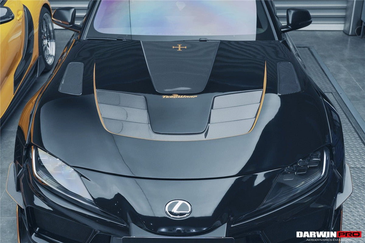 DARWINPRO - TOYOTA GR SUPRA (J29/DB) A90 A91 BKSSII STYLE CARBON FIBRE BONNET HOOD - Aero Carbon UK