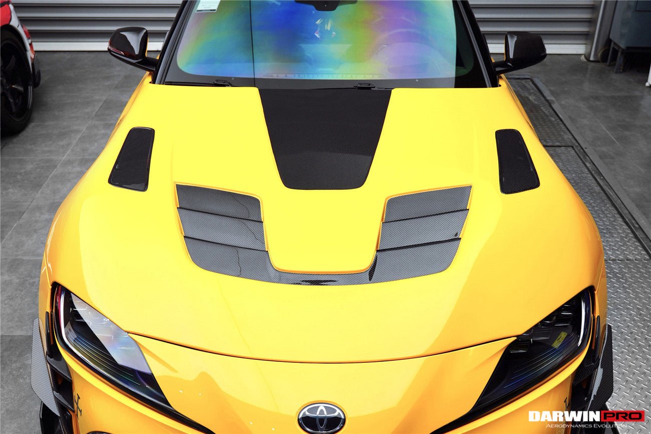 DARWINPRO - TOYOTA GR SUPRA (J29/DB) A90 A91 BKSSII STYLE CARBON FIBRE BONNET HOOD - Aero Carbon UK