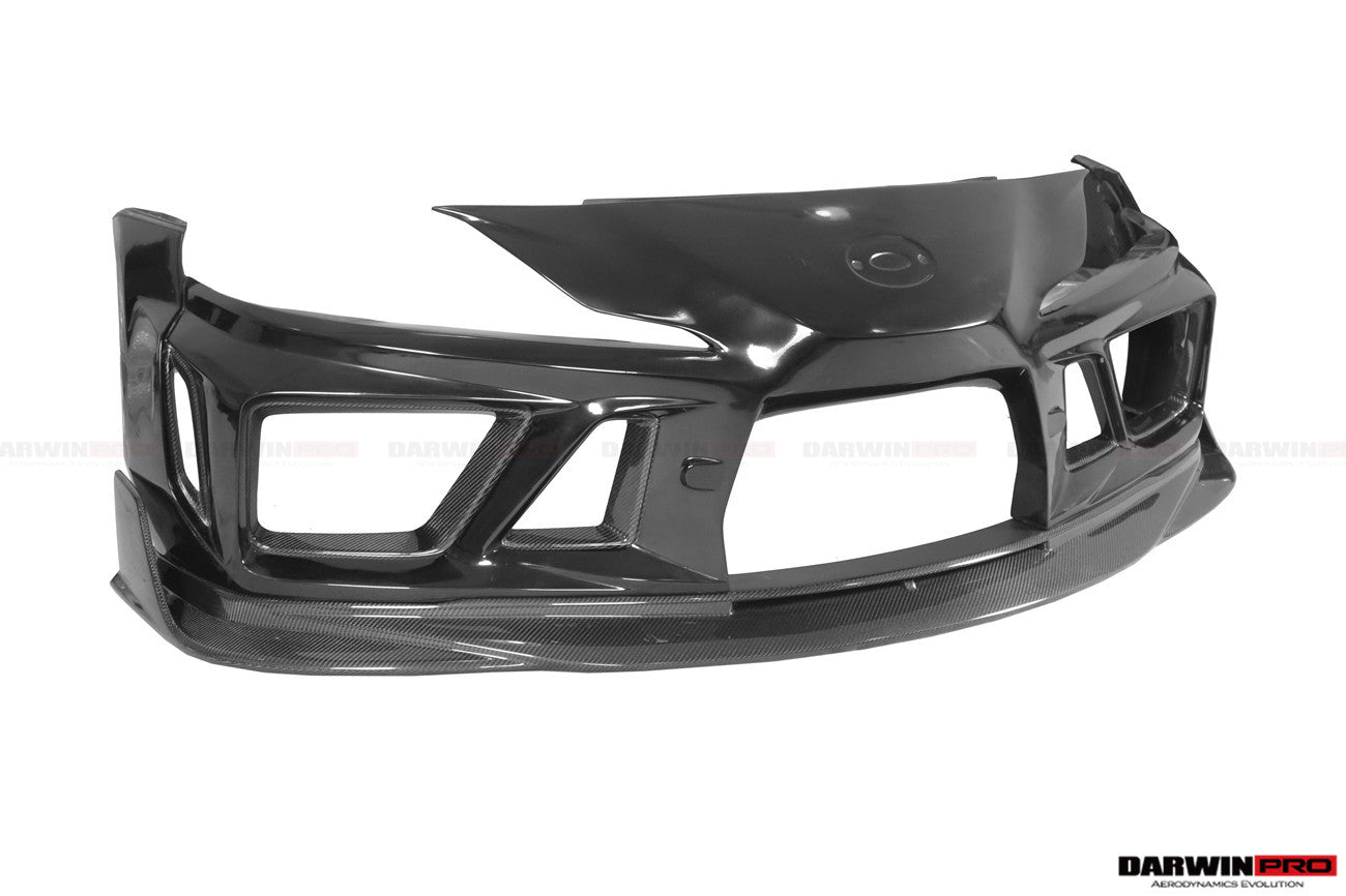 DARWINPRO - TOYOTA GR SUPRA (J29/DB) A90 A91 BKSSII STYLE PARTIAL CARBON FIBRE FRONT BUMPER - Aero Carbon UK