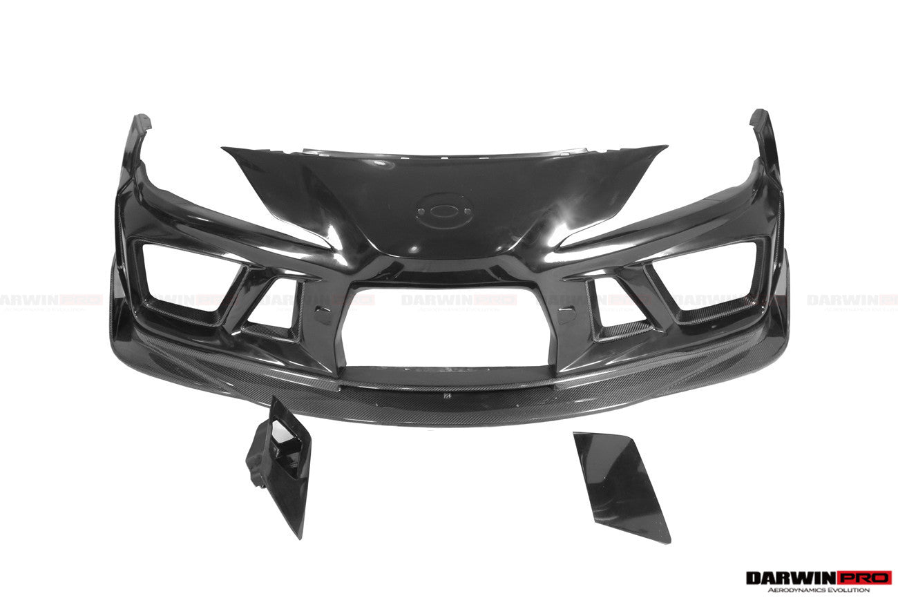 DARWINPRO - TOYOTA GR SUPRA (J29/DB) A90 A91 BKSSII STYLE PARTIAL CARBON FIBRE FRONT BUMPER - Aero Carbon UK