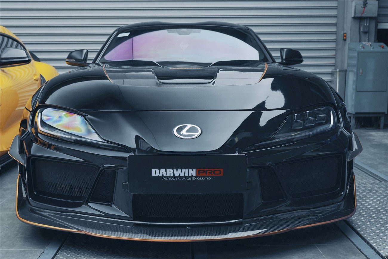 DARWINPRO - TOYOTA GR SUPRA (J29/DB) A90 A91 BKSSII STYLE PARTIAL CARBON FIBRE FRONT BUMPER - Aero Carbon UK