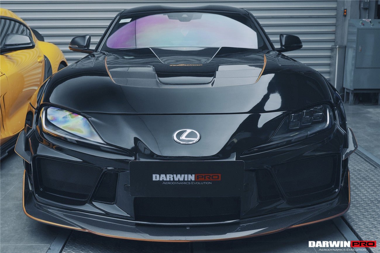 DARWINPRO - TOYOTA GR SUPRA (J29/DB) A90 A91 BKSSII STYLE PARTIAL CARBON FIBRE FRONT BUMPER - Aero Carbon UK