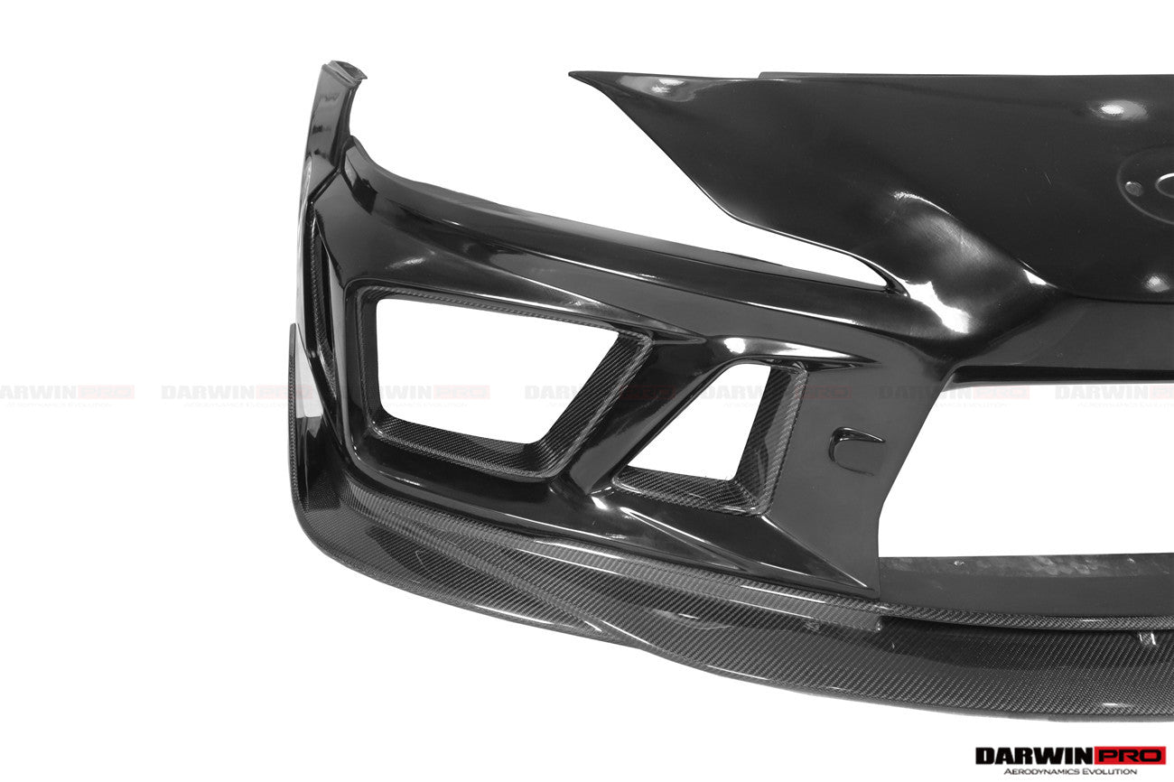 DARWINPRO - TOYOTA GR SUPRA (J29/DB) A90 A91 BKSSII STYLE PARTIAL CARBON FIBRE FRONT BUMPER - Aero Carbon UK