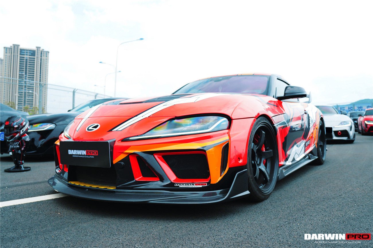 DARWINPRO - TOYOTA GR SUPRA (J29/DB) A90 A91 BKSSII STYLE PARTIAL CARBON FIBRE FRONT BUMPER - Aero Carbon UK