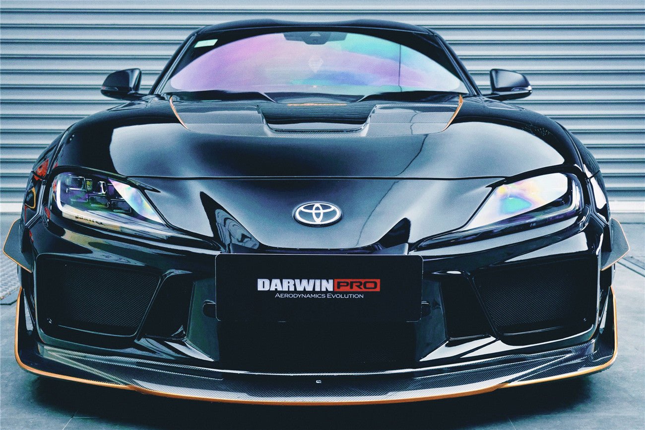 DARWINPRO - TOYOTA GR SUPRA (J29/DB) A90 A91 BKSSII STYLE PARTIAL CARBON FIBRE FRONT BUMPER - Aero Carbon UK