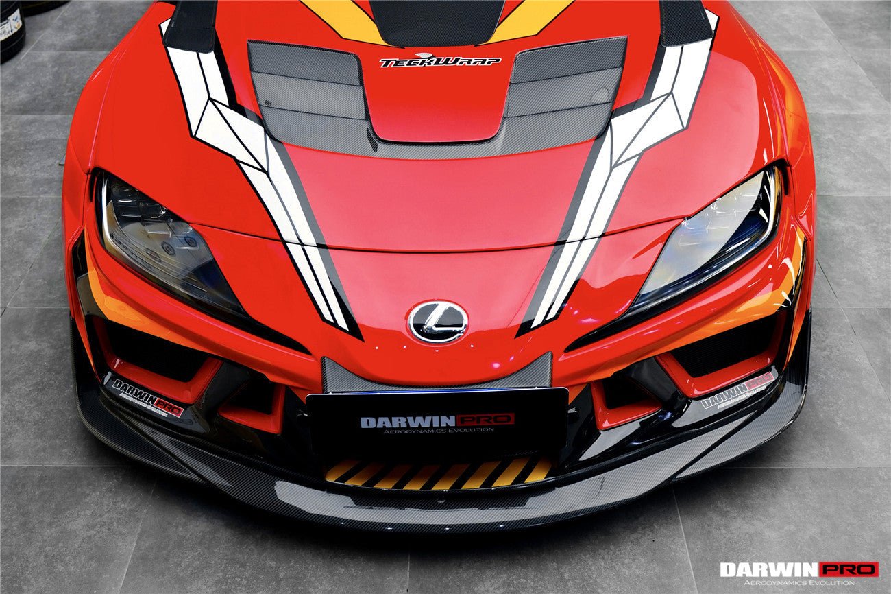 DARWINPRO - TOYOTA GR SUPRA (J29/DB) A90 A91 BKSSII STYLE PARTIAL CARBON FIBRE FRONT BUMPER - Aero Carbon UK