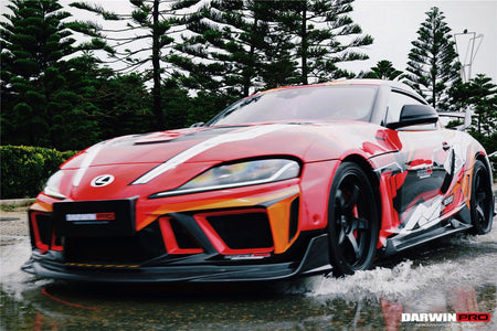 DARWINPRO - TOYOTA GR SUPRA (J29/DB) A90 A91 BKSSII STYLE PARTIAL CARBON FIBRE FRONT BUMPER - Aero Carbon UK
