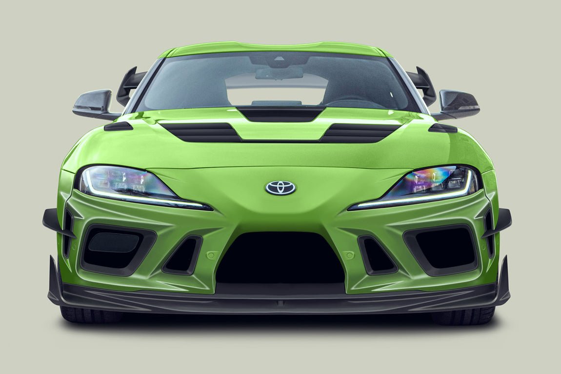 DARWINPRO - TOYOTA GR SUPRA (J29/DB) A90 A91 BKSSII STYLE PARTIAL CARBON FIBRE FRONT BUMPER - Aero Carbon UK