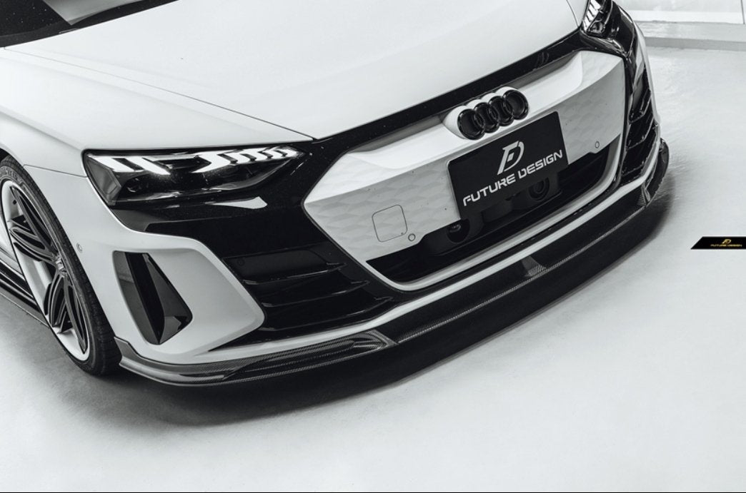 FUTURE DESIGN - AUDI E-TRON GT DRY CARBON FIBRE FRONT LIP - Aero Carbon UK