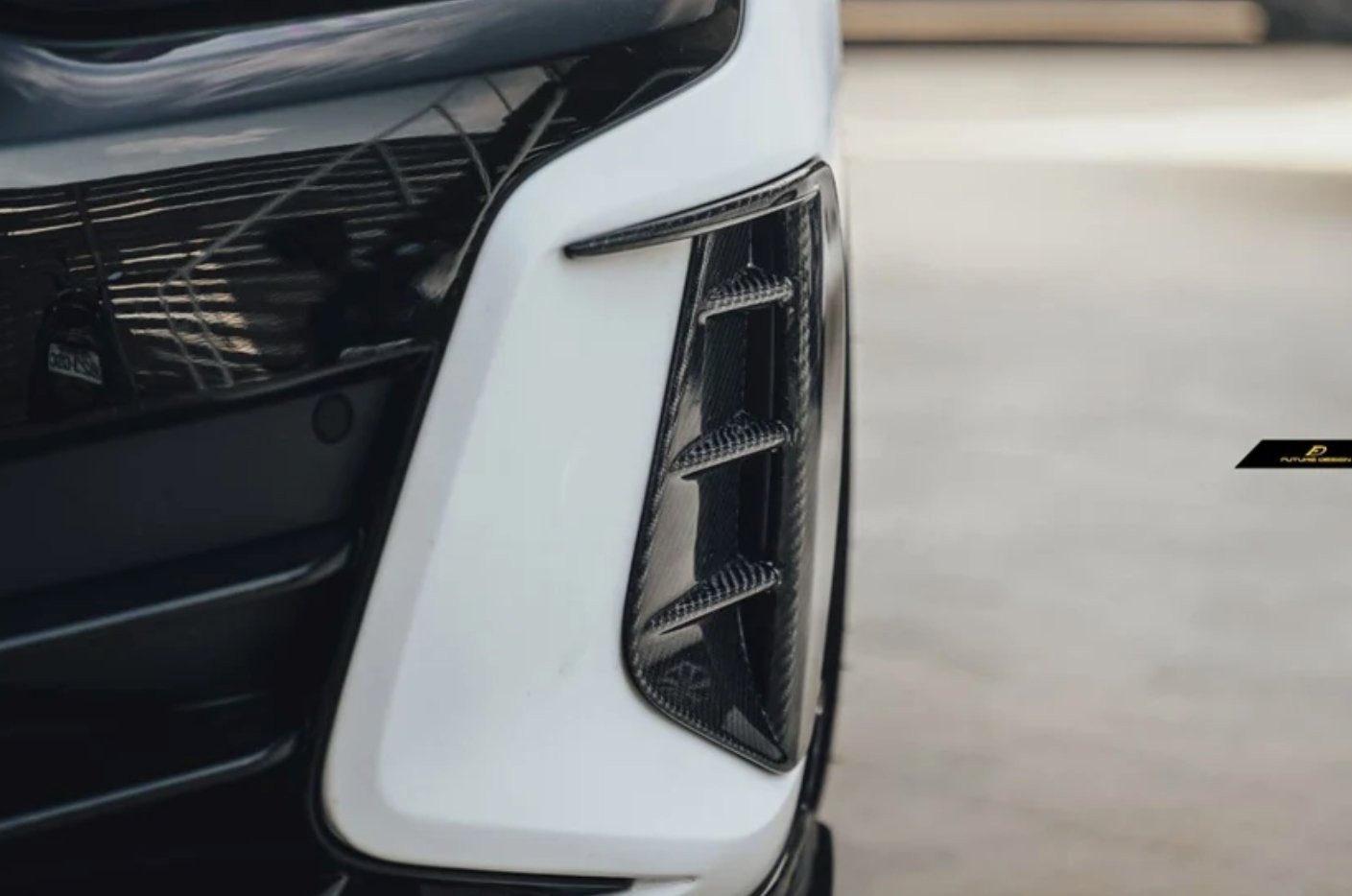 FUTURE DESIGN - AUDI E-TRON GT DRY CARBON FIBRE FRONT UPPER VALANCES CANNARDS - Aero Carbon UK