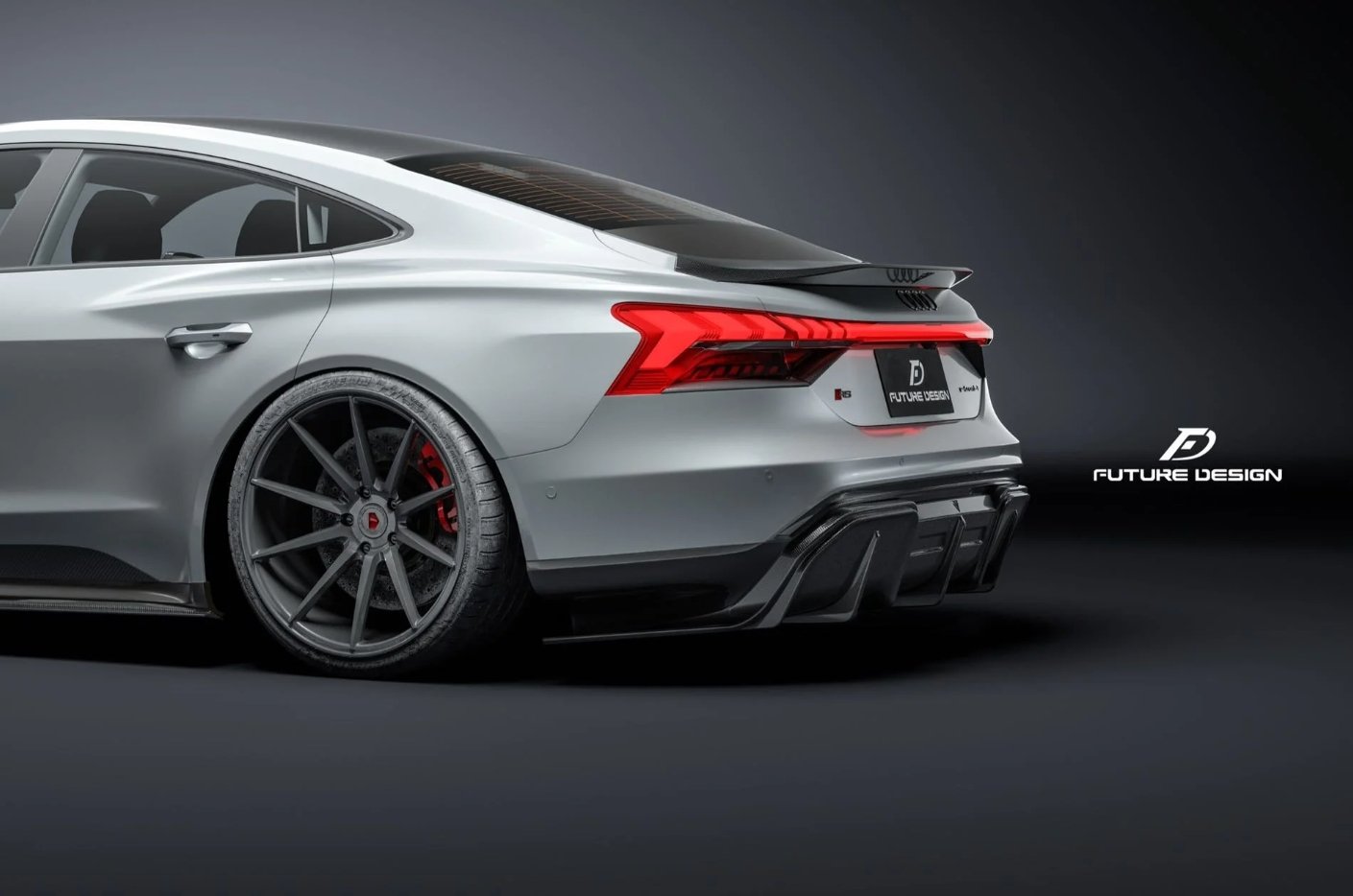 FUTURE DESIGN - AUDI E-TRON GT DRY CARBON FIBRE REAR DIFFUSER - Aero Carbon UK