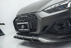 FUTURE DESIGN - AUDI RS5 B9.5 2020+ CARBON FIBRE FRONT BUMPER OVERLAY - Aero Carbon UK