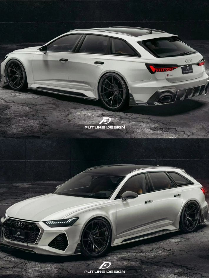 FUTURE DESIGN - AUDI RS6 C8 CARBON FIBRE SIDE SKIRTS - Aero Carbon UK