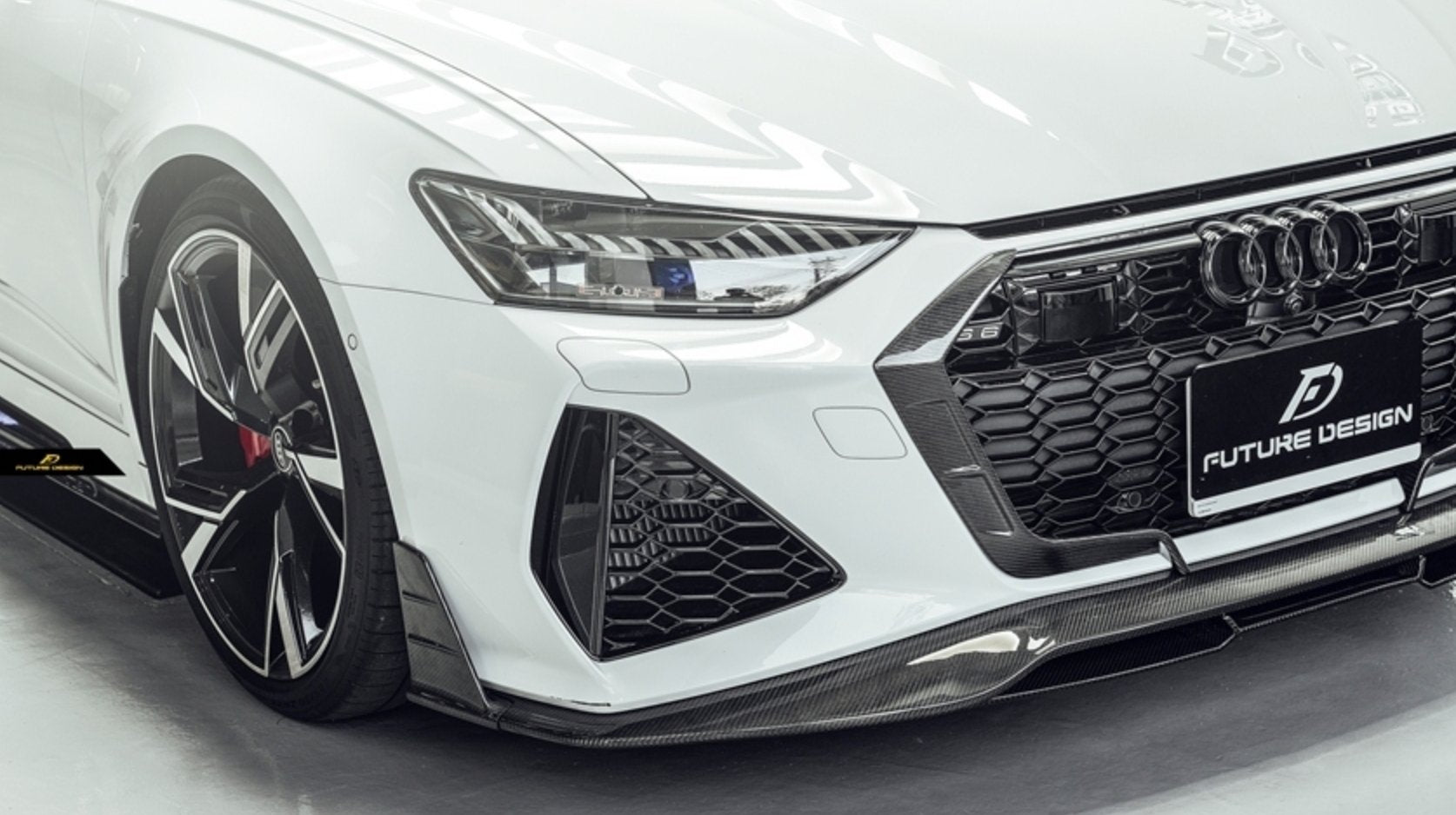 FUTURE DESIGN - AUDI RS6 RS7 C8 CARBON FIBRE FRONT LIP SPLITTER - Aero Carbon UK