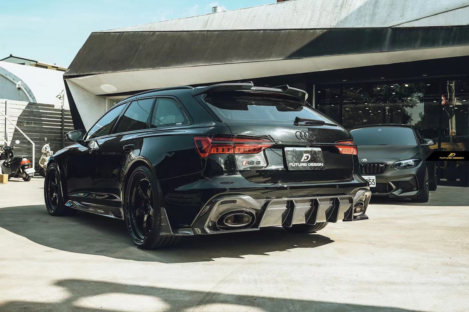 FUTURE DESIGN - AUDI RS6 RS7 C8 DRY CARBON FIBRE REAR DIFFUSER & CANARDS ( BLAZE KIT) - Aero Carbon UK