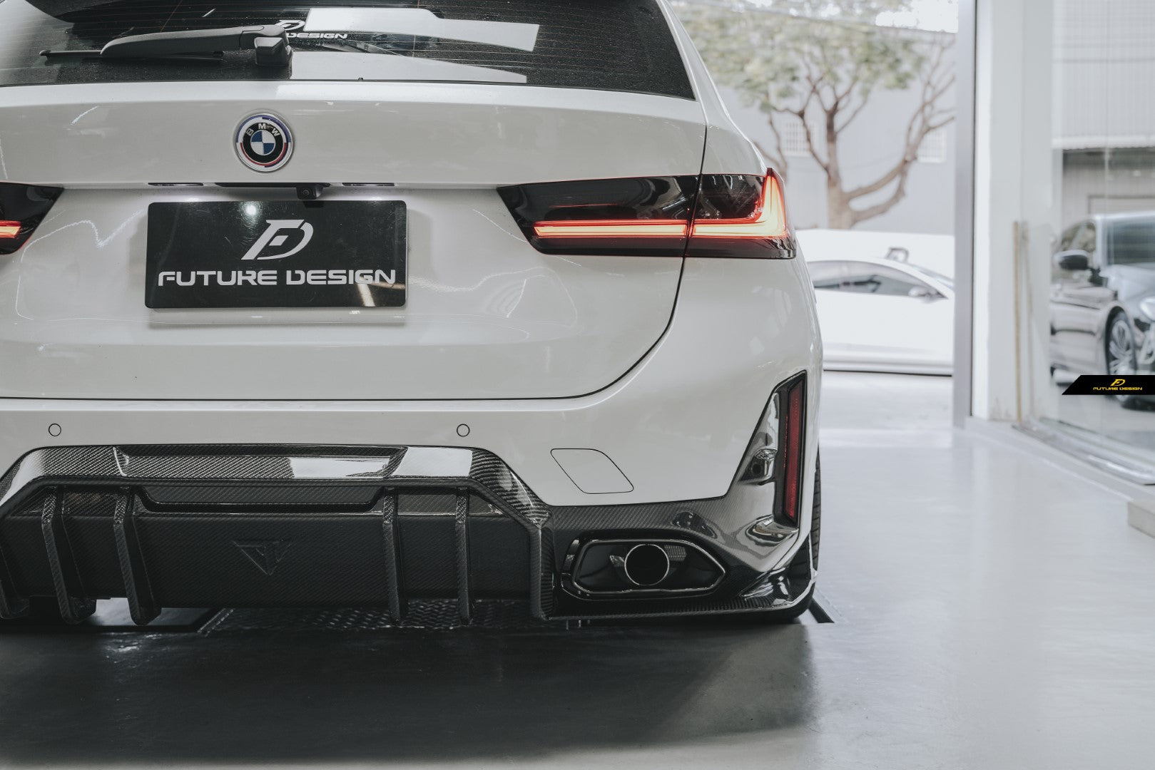 FUTURE DESIGN - BMW 3 SERIES G20 / G21 LCI CARBON FIBRE REAR DIFFUSER ...